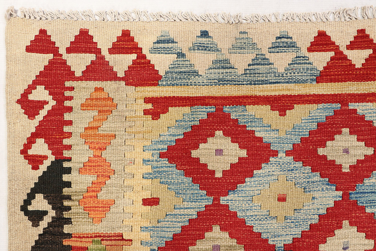 4' 6" x 6' 6 Multy Handmade Veggie Dye Kilim Rug Rectangular