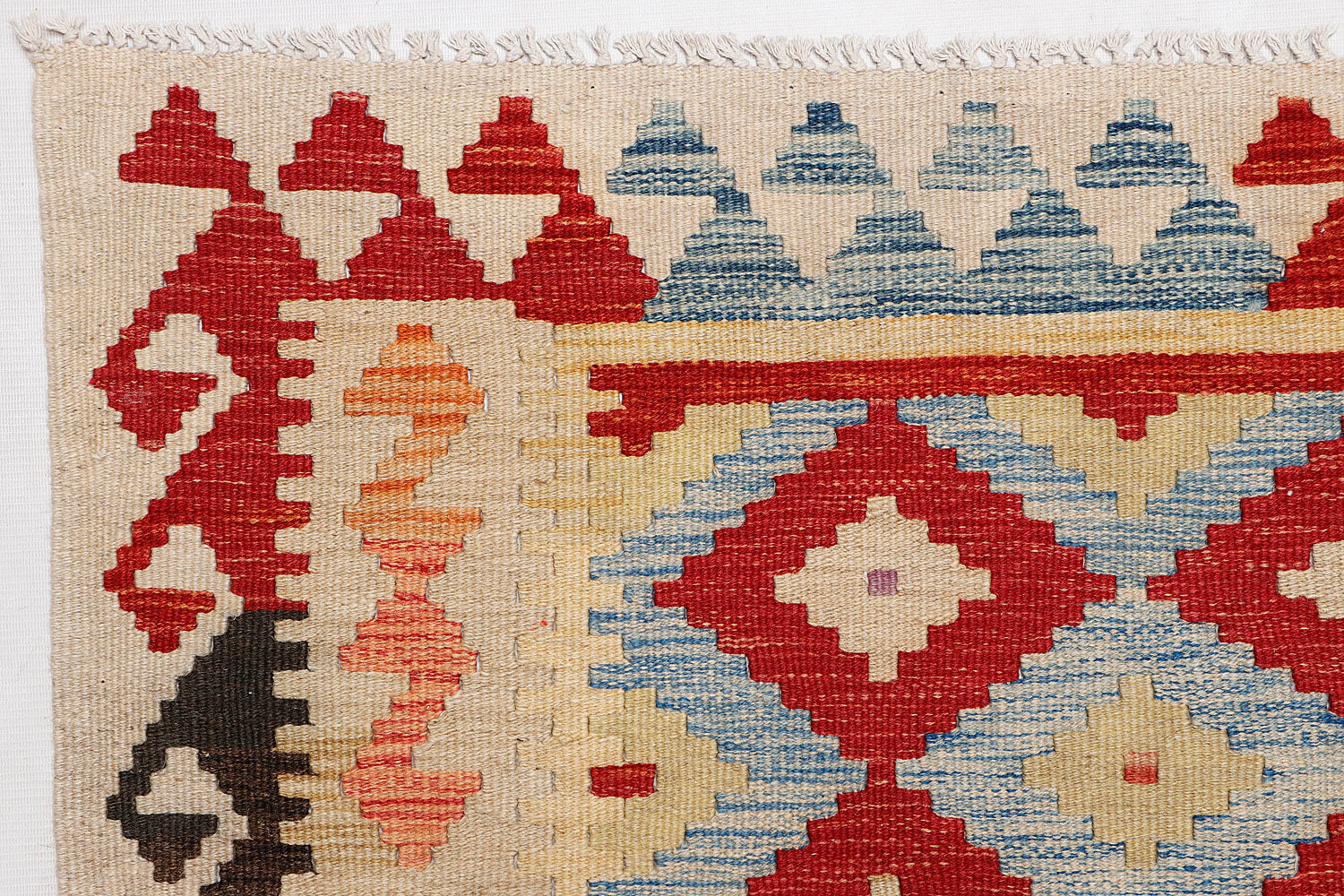 4' 6" x 6' 6 Multy Handmade Veggie Dye Kilim Rug Rectangular