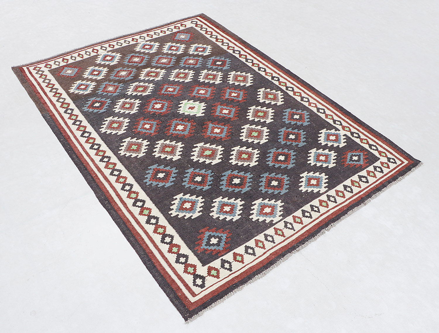 5' X 7' Multy Handmade Veggie Dye Kilim Rug Rectangular