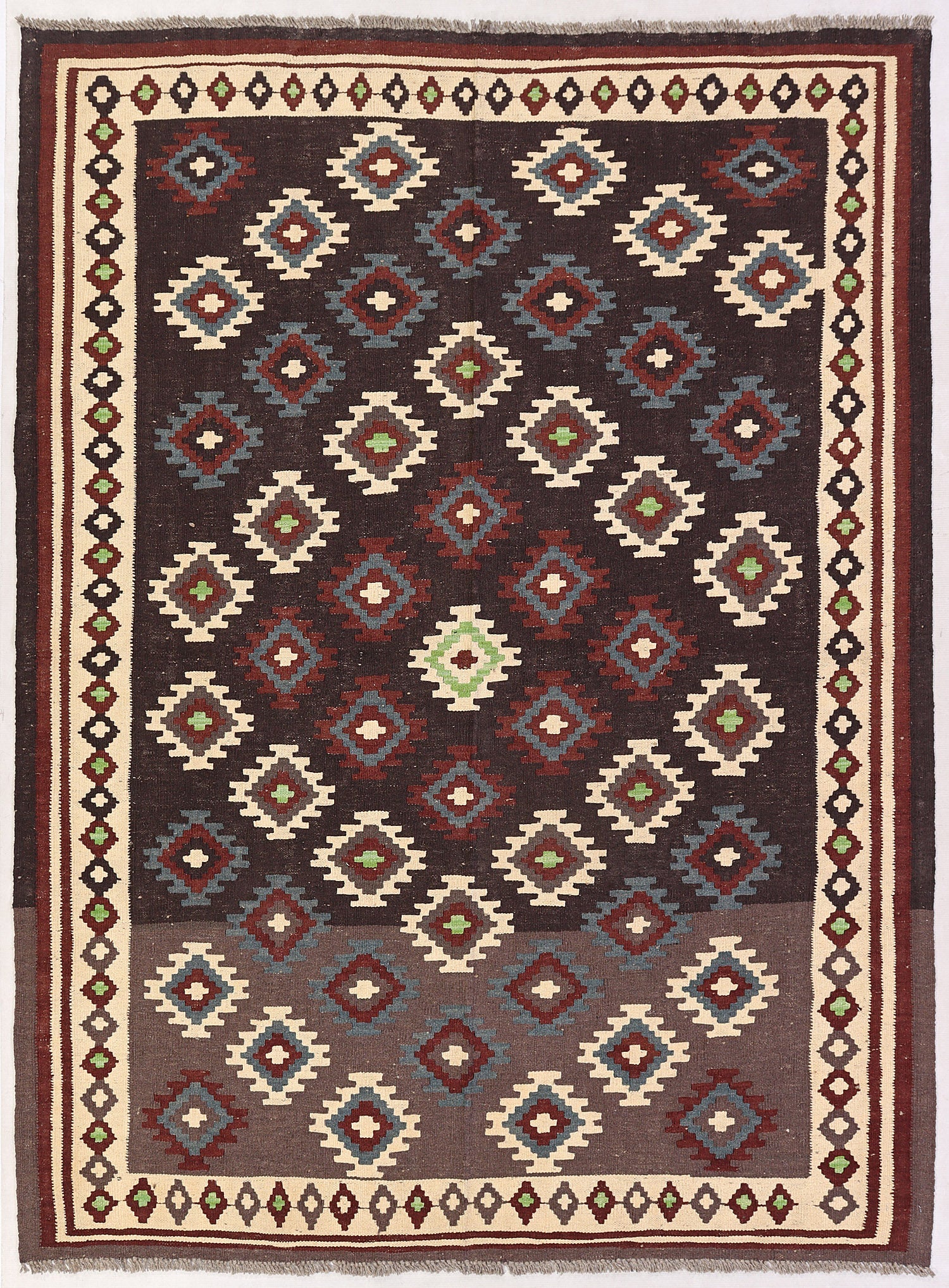 5' X 7' Multy Handmade Veggie Dye Kilim Rug Rectangular