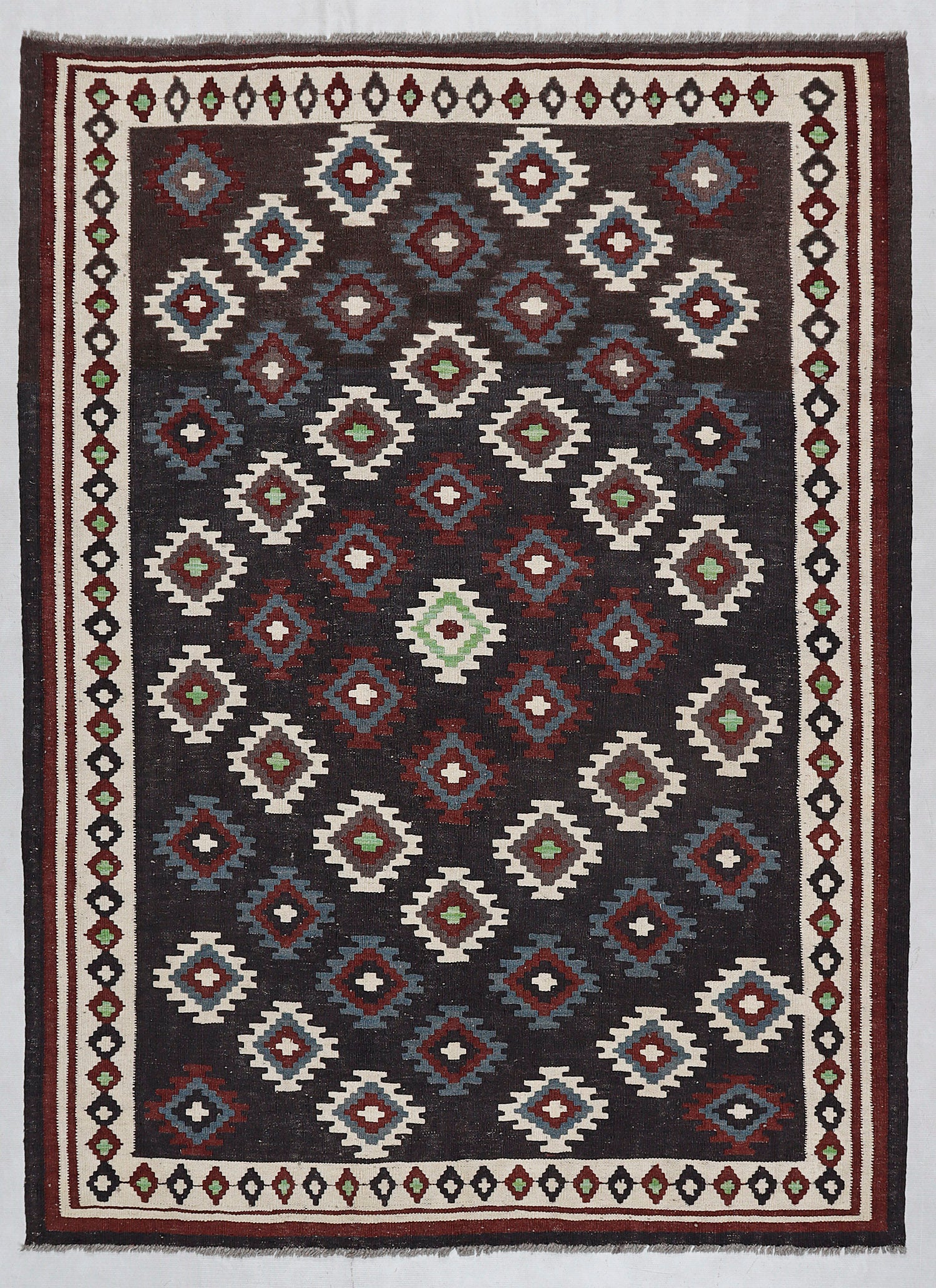 5' X 7' Multy Handmade Veggie Dye Kilim Rug Rectangular