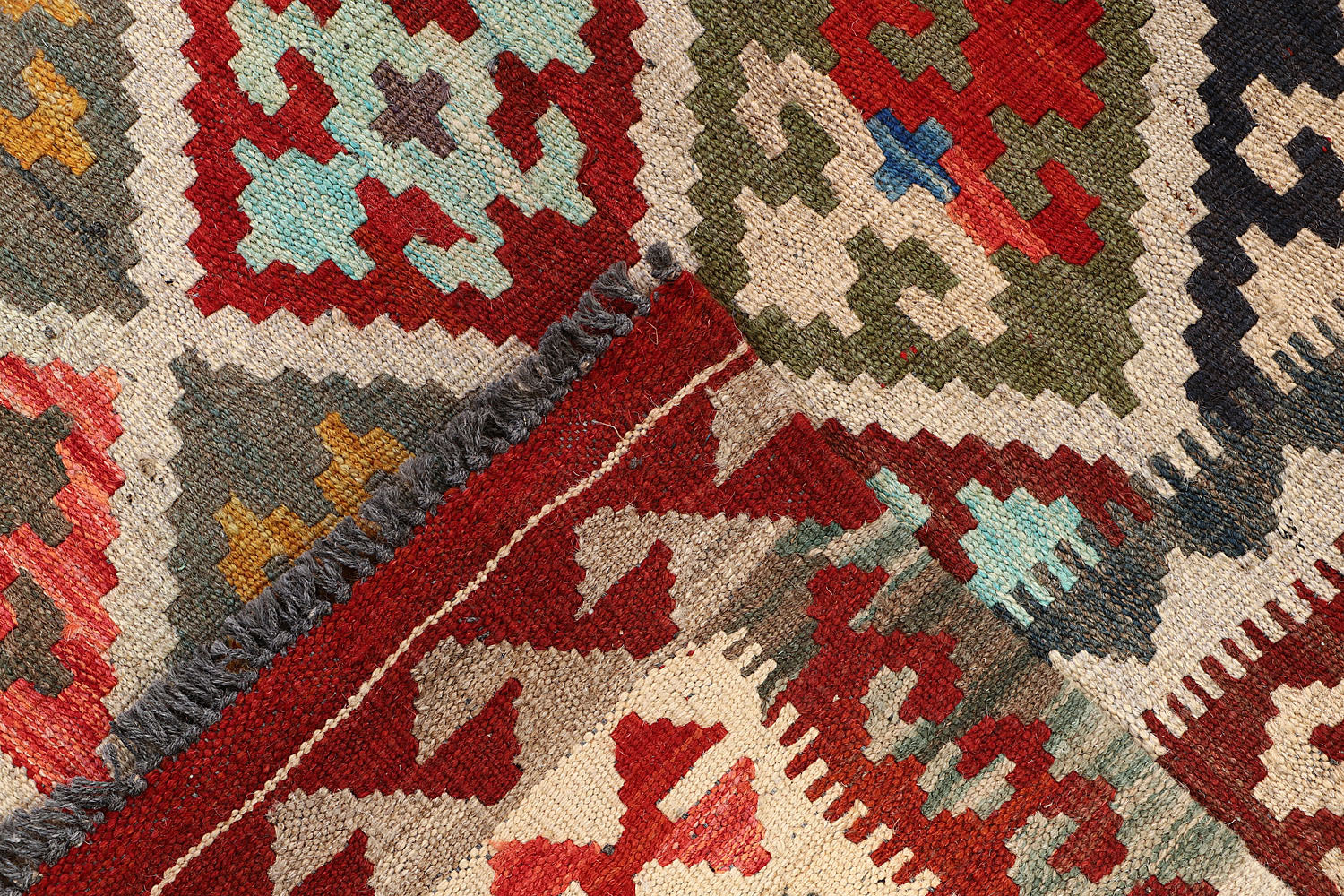 5' X 7' Multy Handmade Veggie Dye Kilim Rug Rectangular