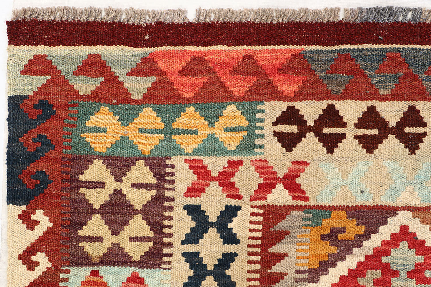 5' X 7' Multy Handmade Veggie Dye Kilim Rug Rectangular