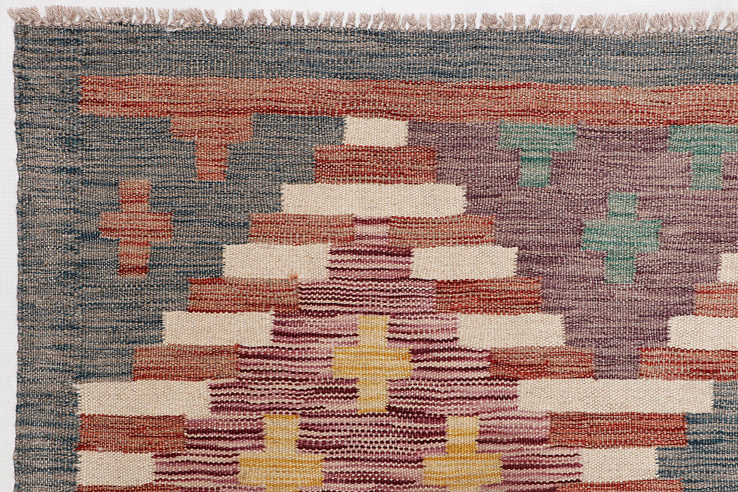 4' 6" x 6' 6 Multy Handmade Veggie Dye Kilim Rug Rectangular