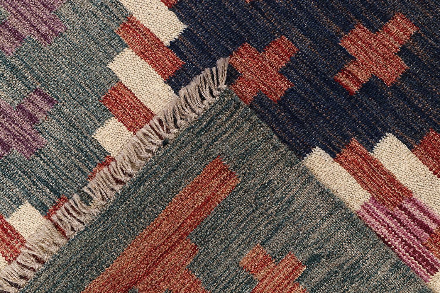 4' 6" x 6' 6 Multy Handmade Veggie Dye Kilim Rug Rectangular
