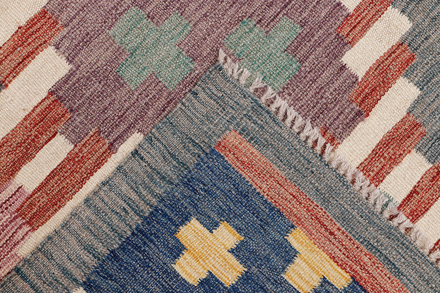 4' 6" x 6' 6 Multy Handmade Veggie Dye Kilim Rug Rectangular