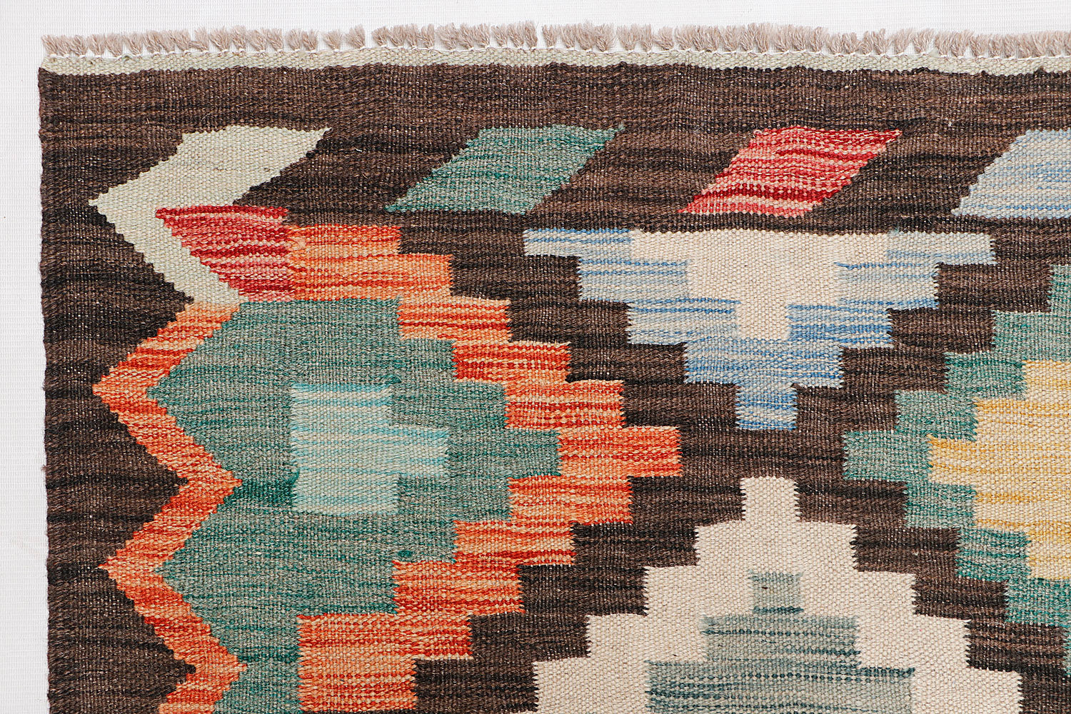 4' 6" x 6' 6 Multy Handmade Veggie Dye Kilim Rug Rectangular