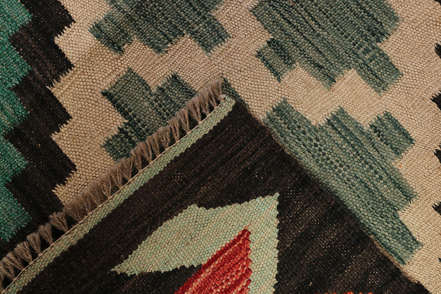 4' 6" x 6' 6 Multy Handmade Veggie Dye Kilim Rug Rectangular