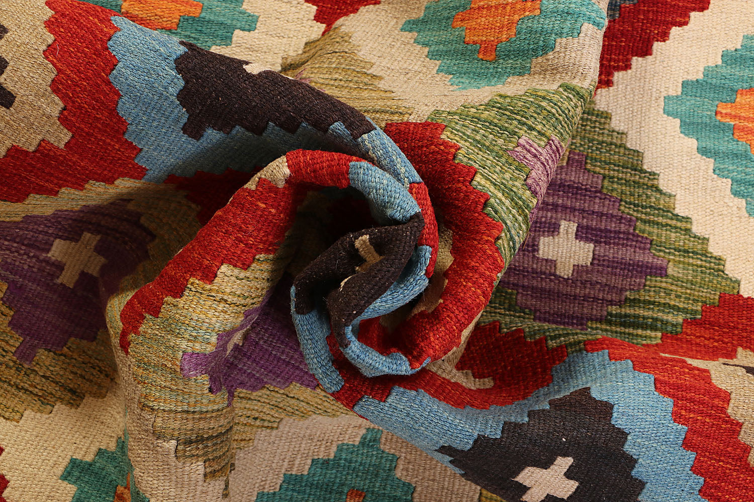 4' 6" x 6' 6 Multy Handmade Veggie Dye Kilim Rug Rectangular