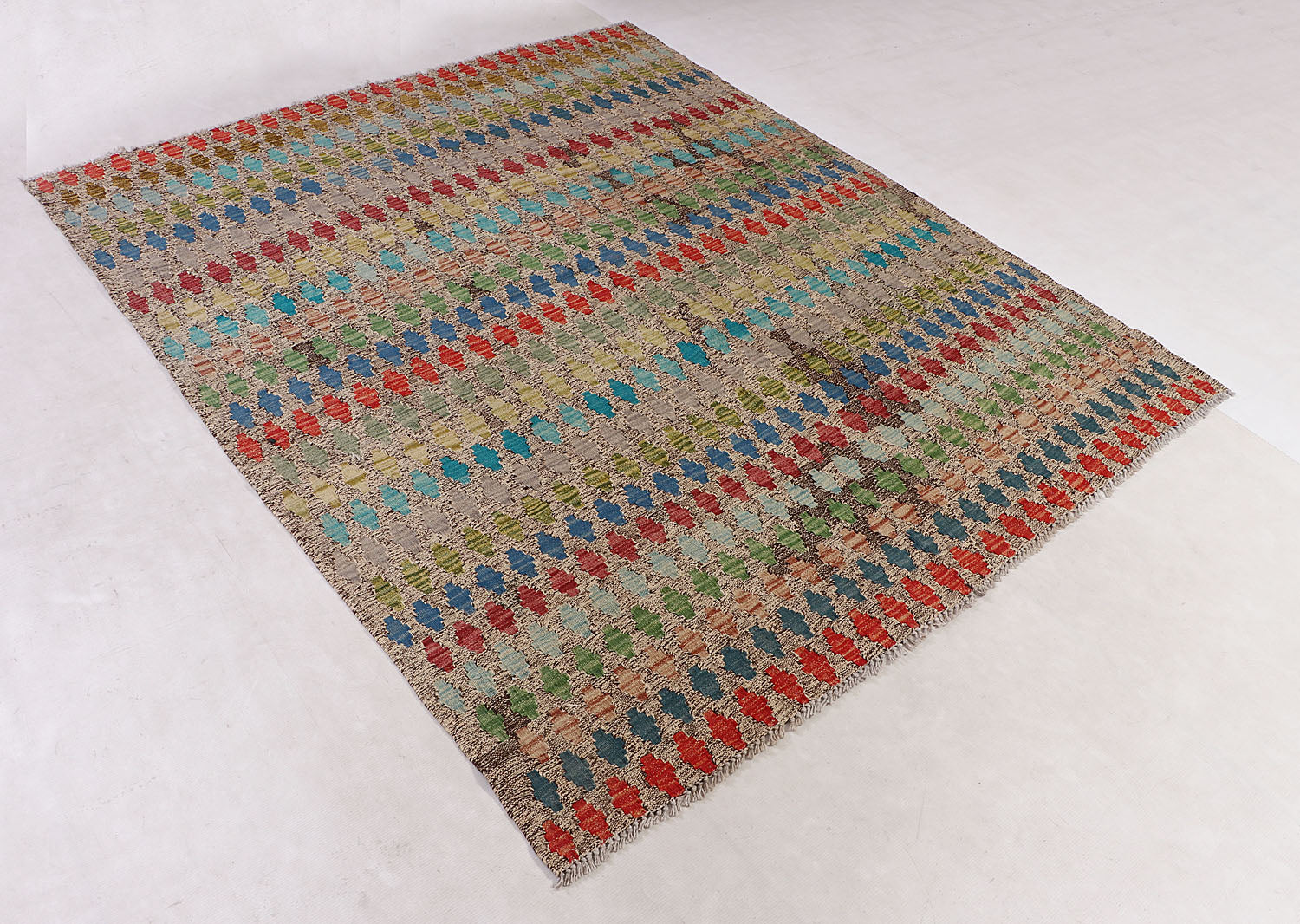 Multy Handmade Veggie Dye Kilim Rug Rectangular