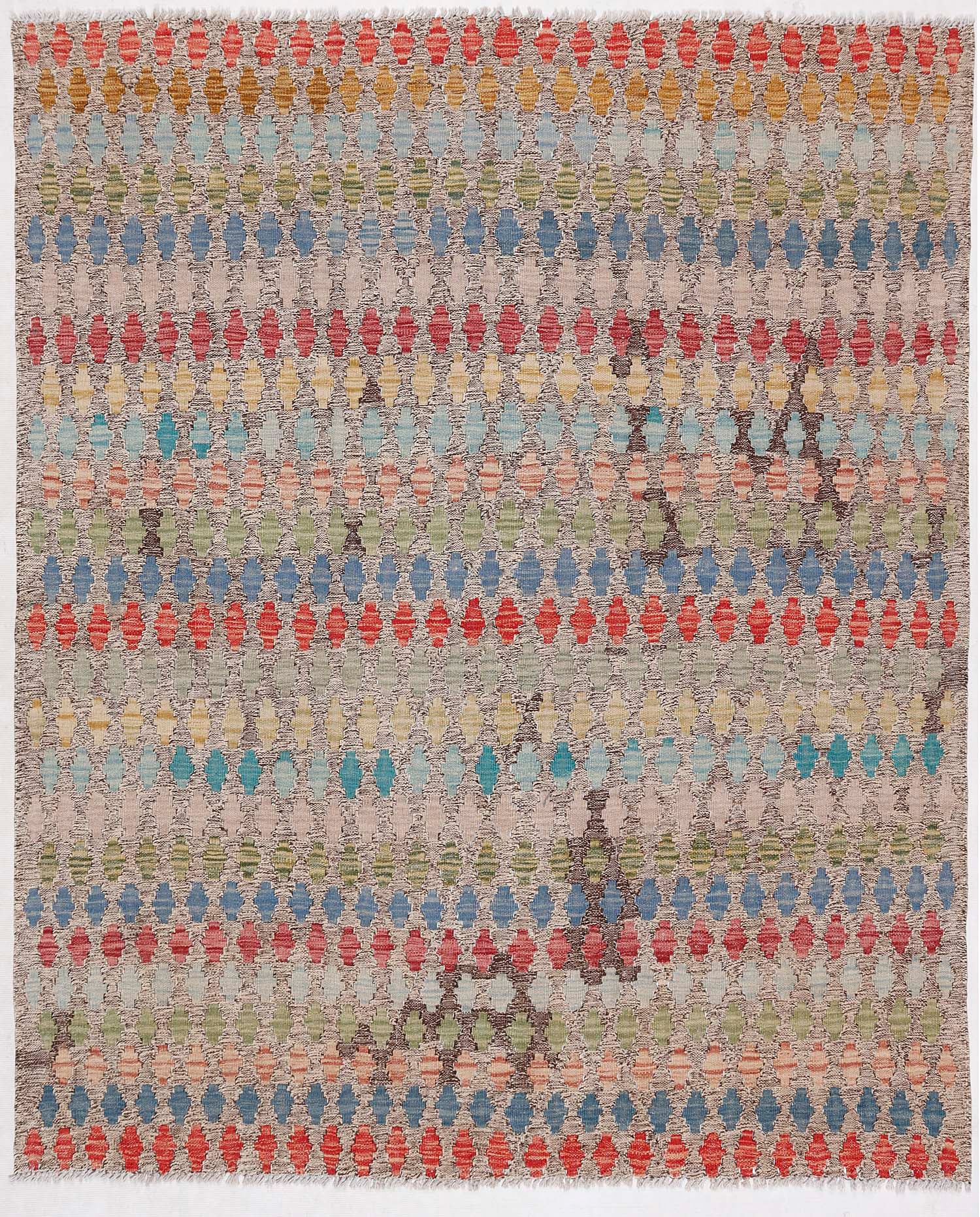 Multy Handmade Veggie Dye Kilim Rug Rectangular