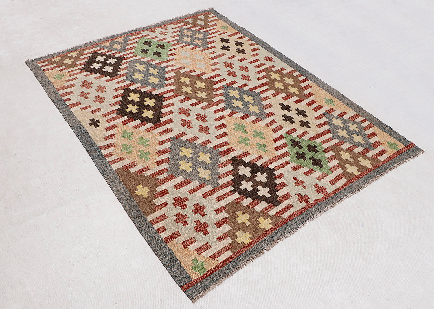 Multy Handmade Veggie Dye Kilim Rug Rectangular