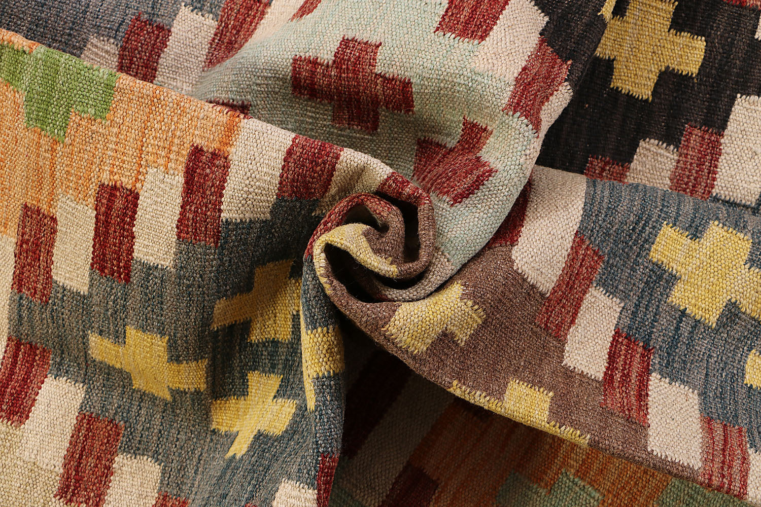 Multy Handmade Veggie Dye Kilim Rug Rectangular