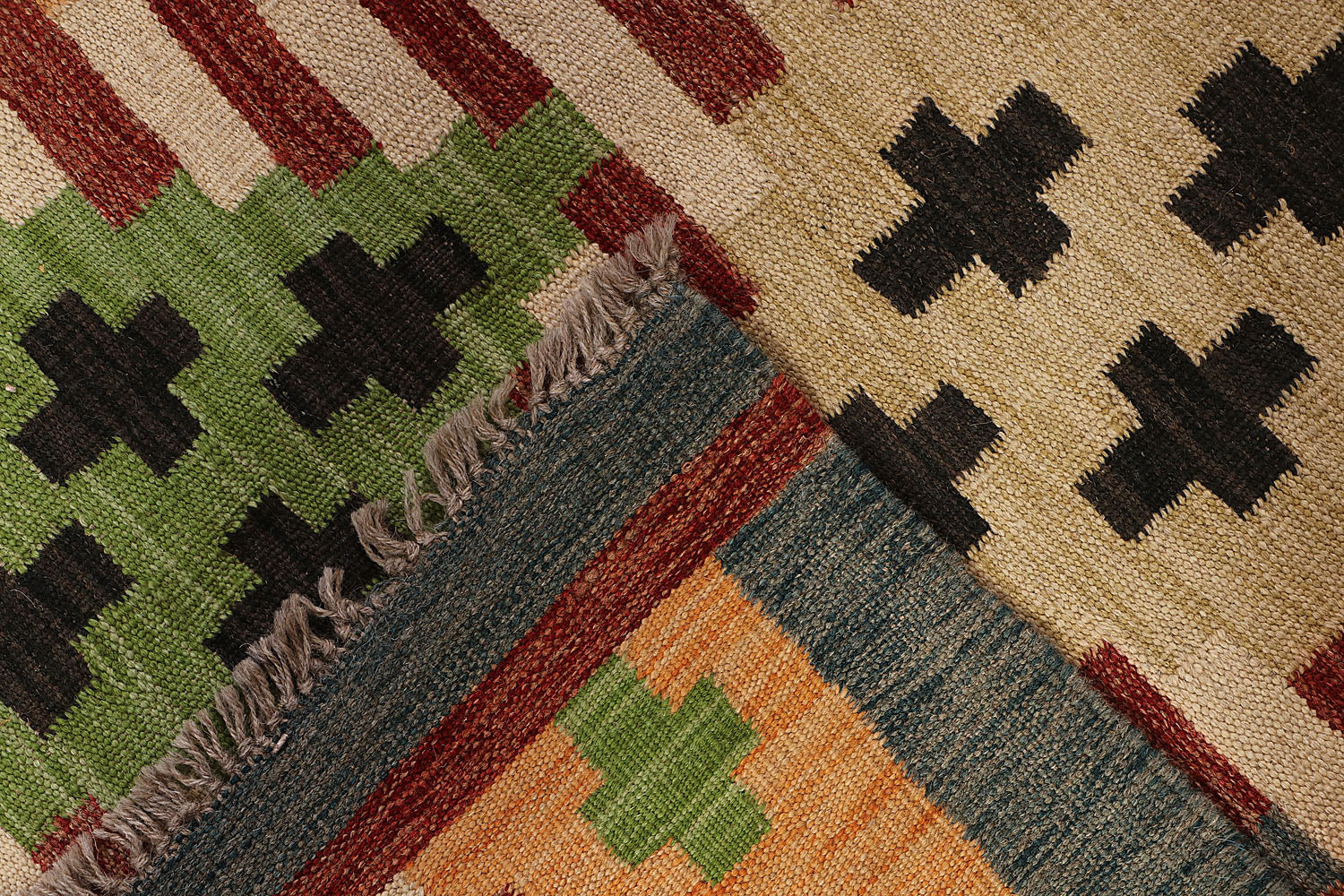 Multy Handmade Veggie Dye Kilim Rug Rectangular