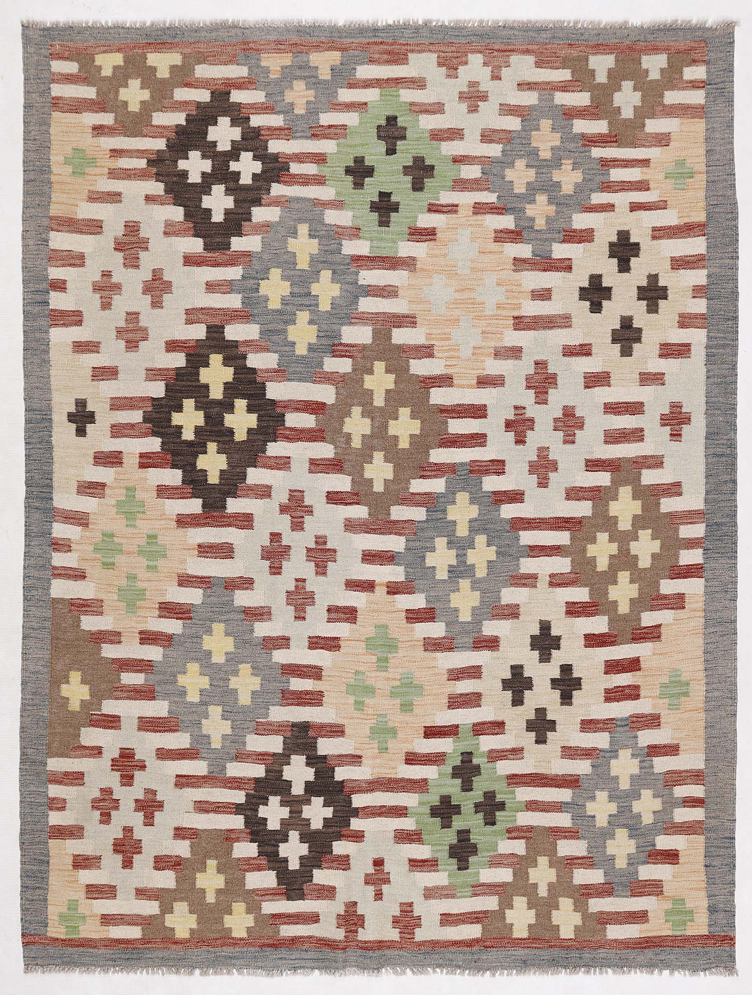 Multy Handmade Veggie Dye Kilim Rug Rectangular