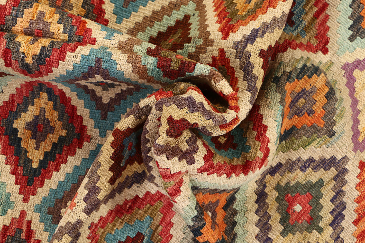 Multy Handmade Veggie Dye Kilim Rug Rectangular