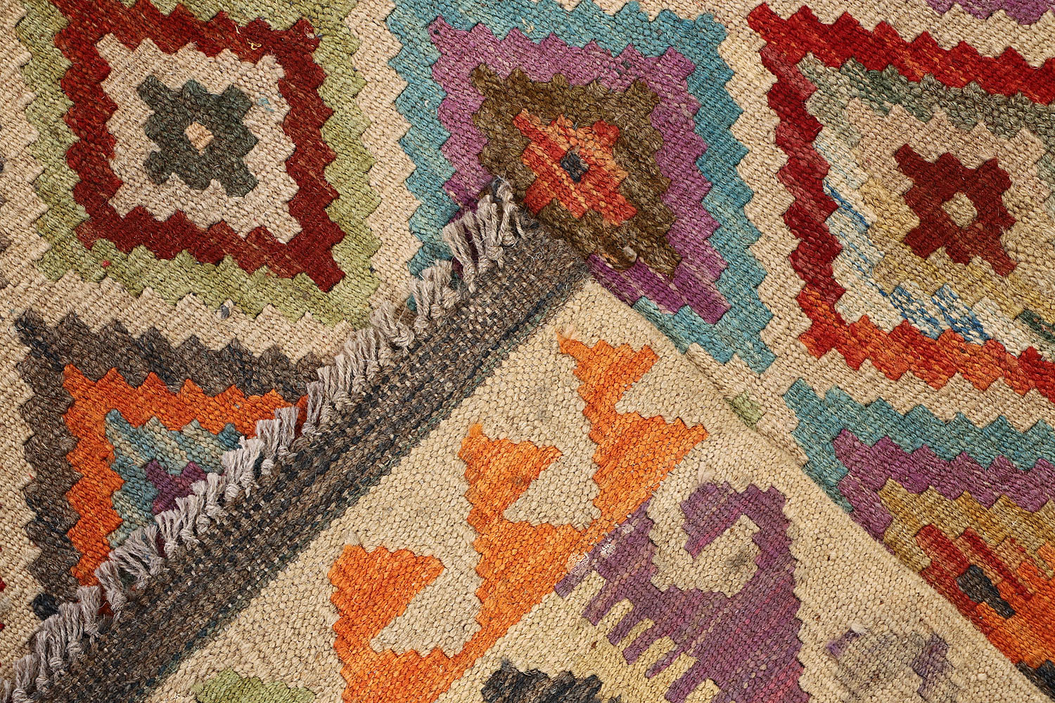 Multy Handmade Veggie Dye Kilim Rug Rectangular