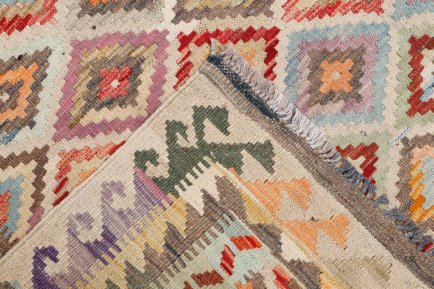 Multy Handmade Veggie Dye Kilim Rug Rectangular