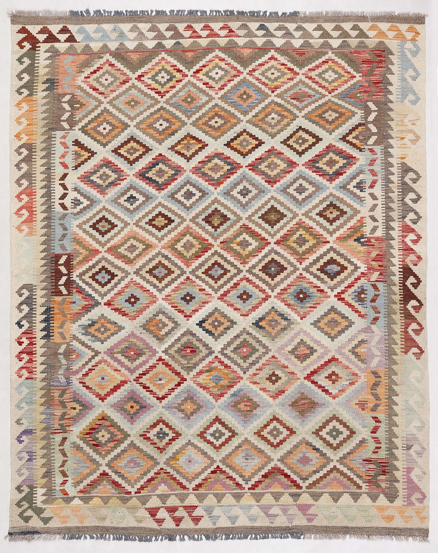 Multy Handmade Veggie Dye Kilim Rug Rectangular