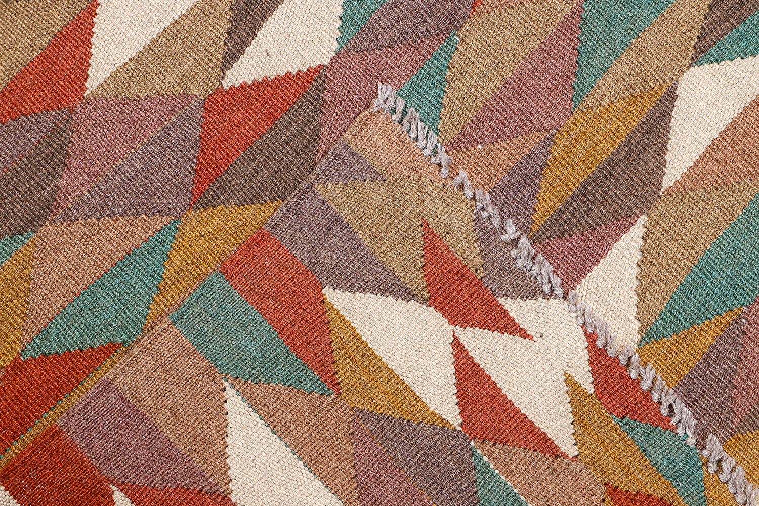 5' 6" X 8' Multy Handmade Veggie Dye Kilim Rug Rectangular