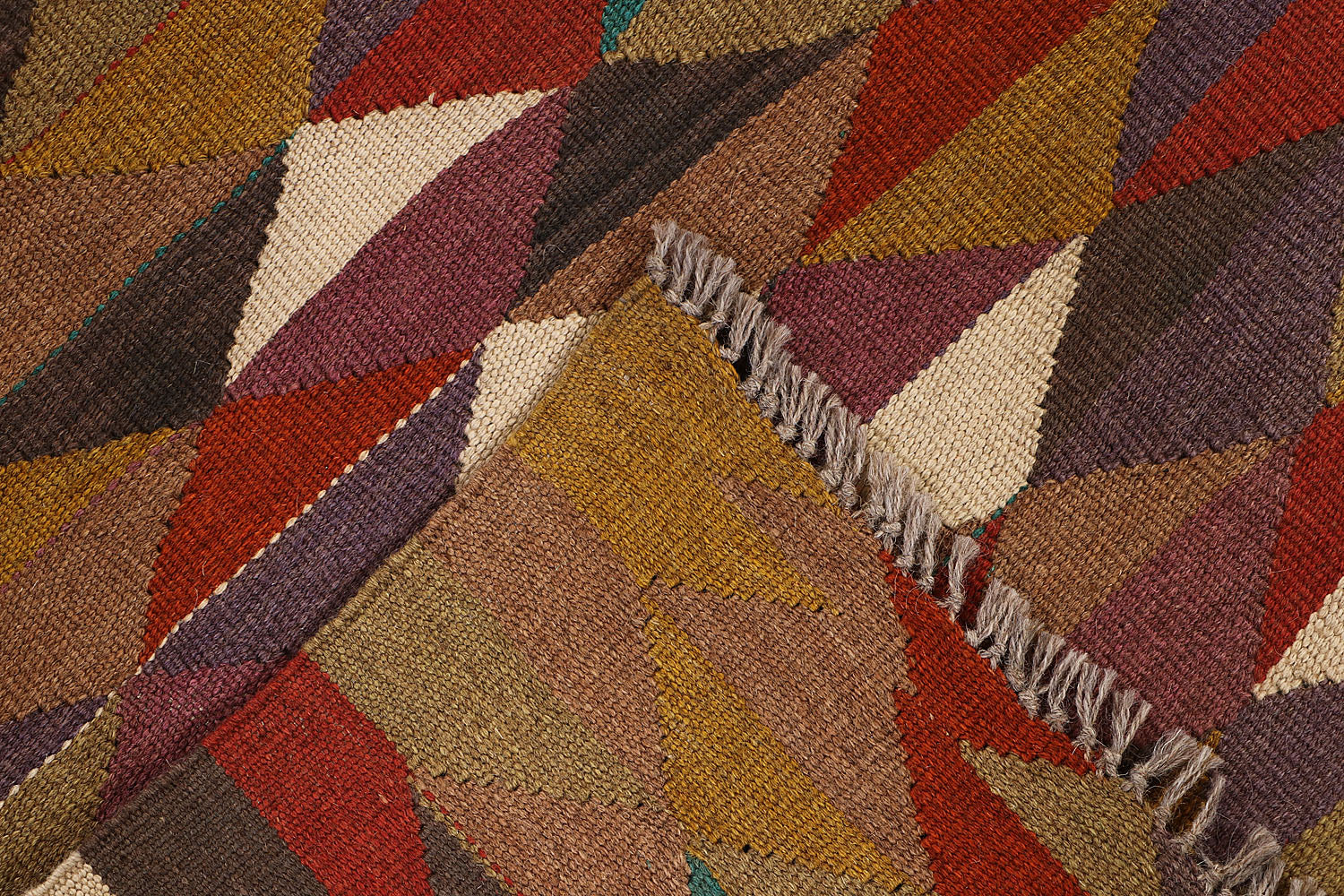 5' 6" X 8' Multy Handmade Veggie Dye Kilim Rug Rectangular