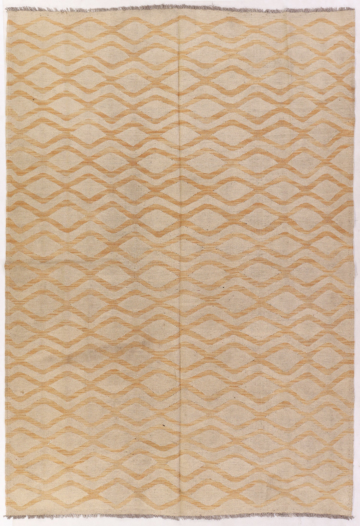 5' 6" X 8' Multy Handmade Veggie Dye Kilim Rug Rectangular