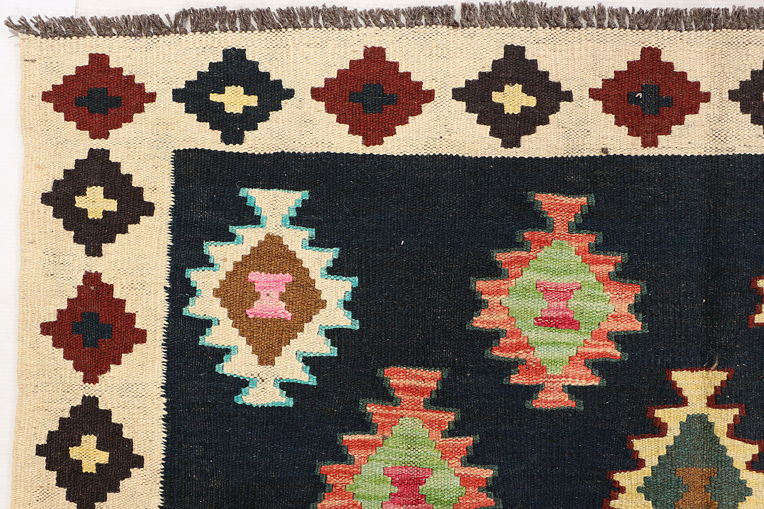 5' 6" X 8' Multy Handmade Veggie Dye Kilim Rug Rectangular