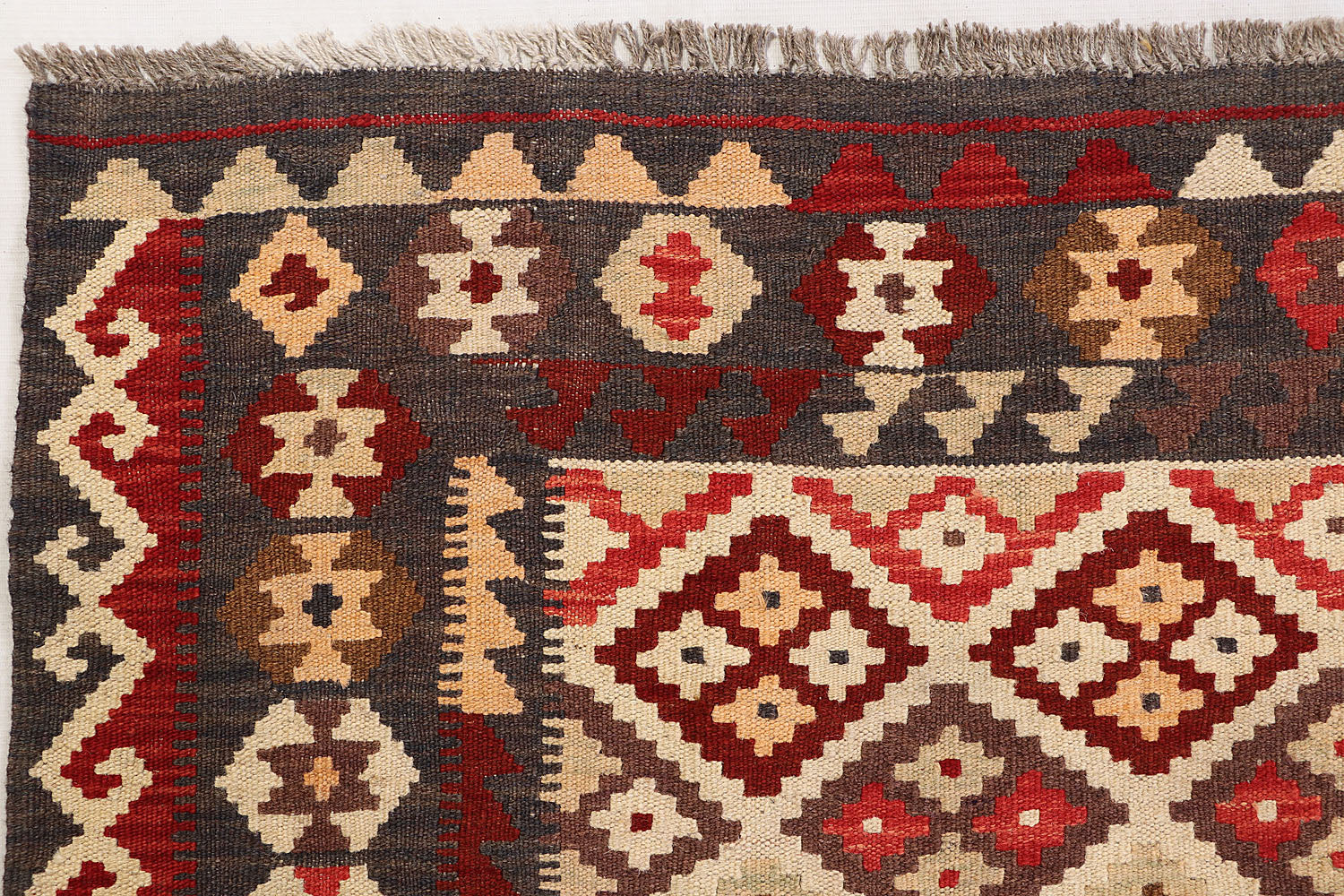 5' 6" X 8' Multy Handmade Veggie Dye Kilim Rug Rectangular