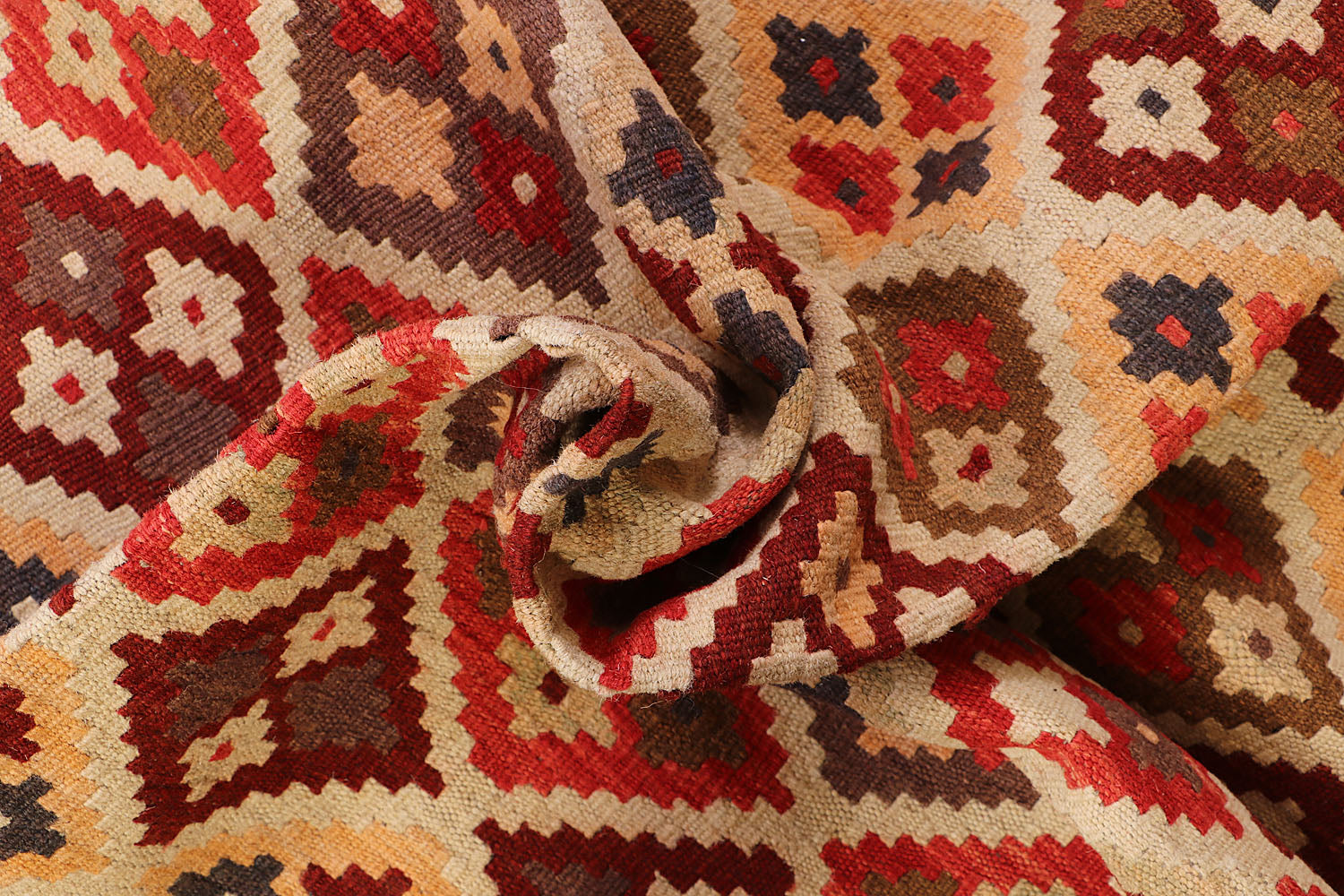 5' 6" X 8' Multy Handmade Veggie Dye Kilim Rug Rectangular