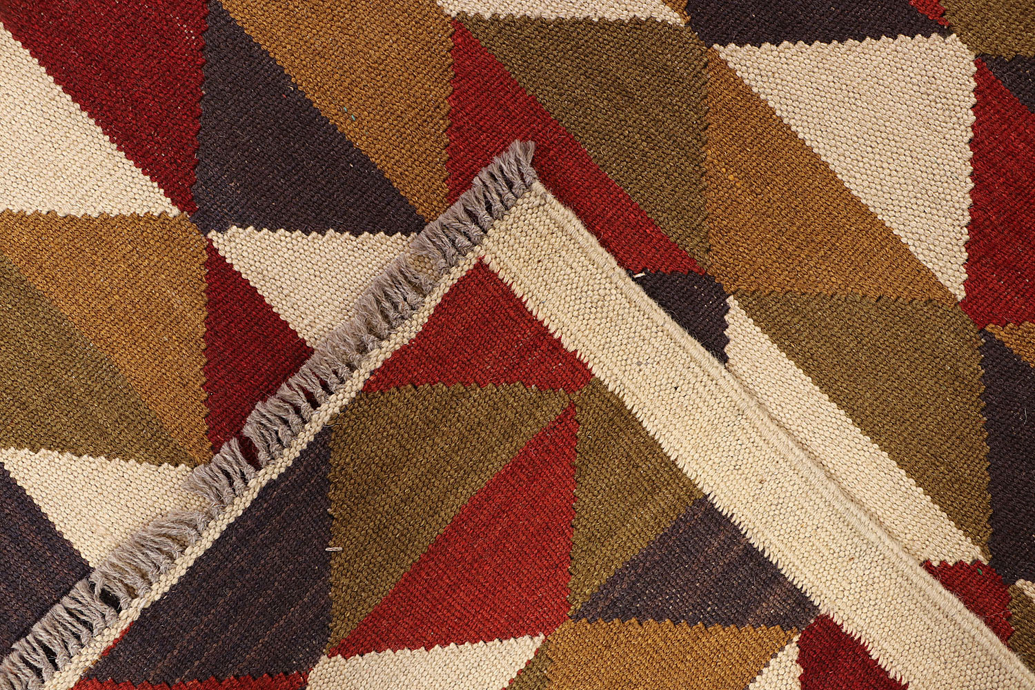 5' 6" X 8' Multy Handmade Veggie Dye Kilim Rug Rectangular