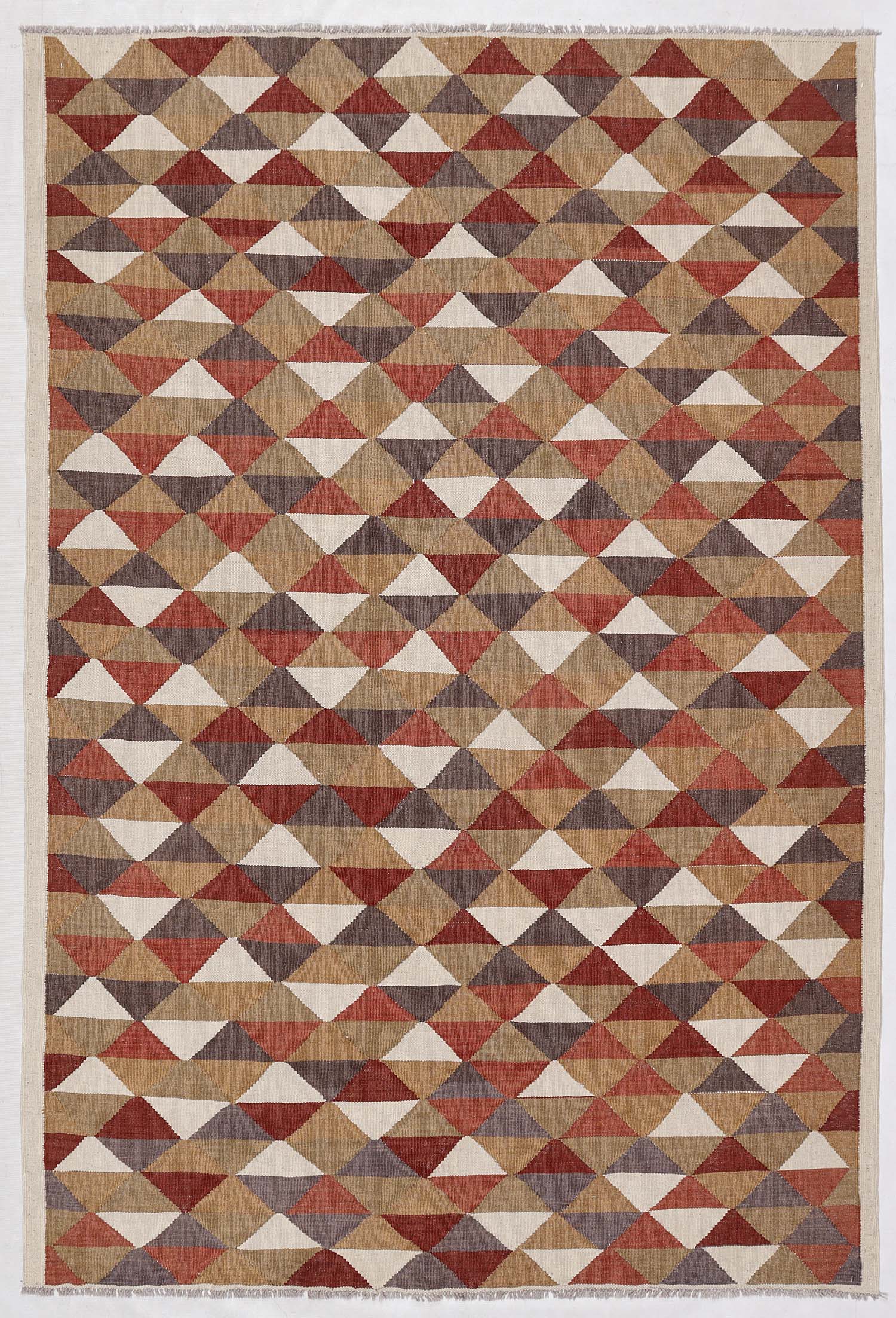 5' 6" X 8' Multy Handmade Veggie Dye Kilim Rug Rectangular