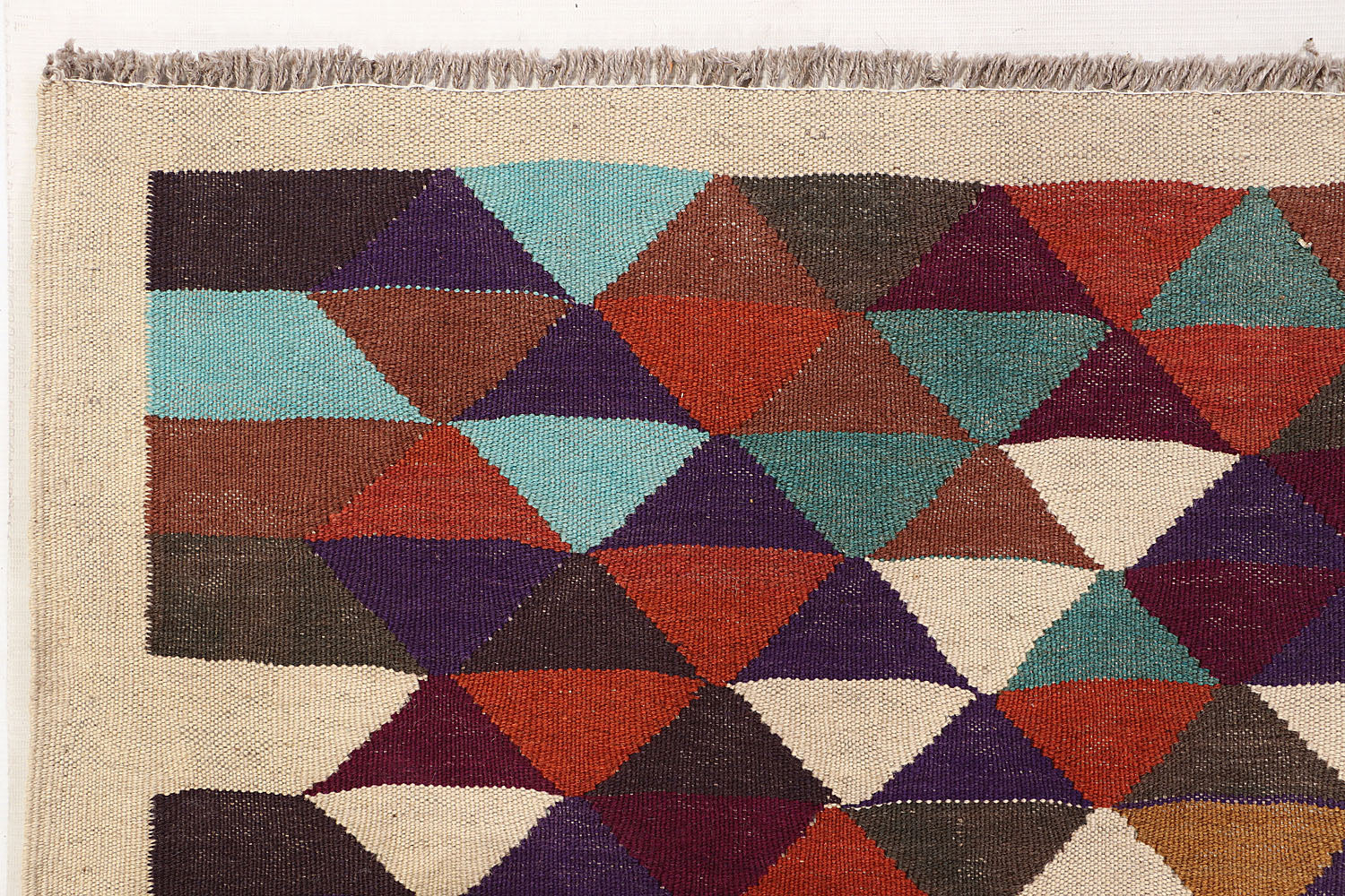 5' 6" X 8' Multy Handmade Veggie Dye Kilim Rug Rectangular