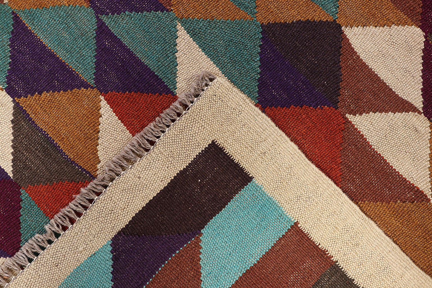 5' 6" X 8' Multy Handmade Veggie Dye Kilim Rug Rectangular