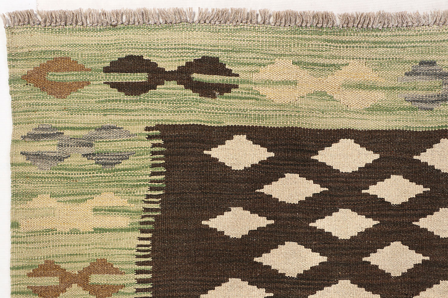5' 6" X 8' Multy Handmade Veggie Dye Kilim Rug Rectangular