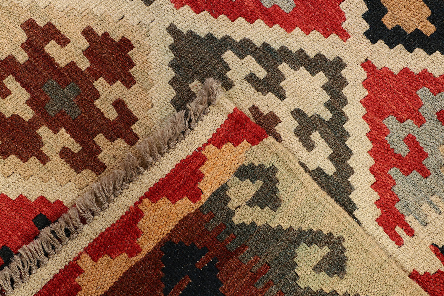 5' 6" X 8' Multy Handmade Veggie Dye Kilim Rug Rectangular