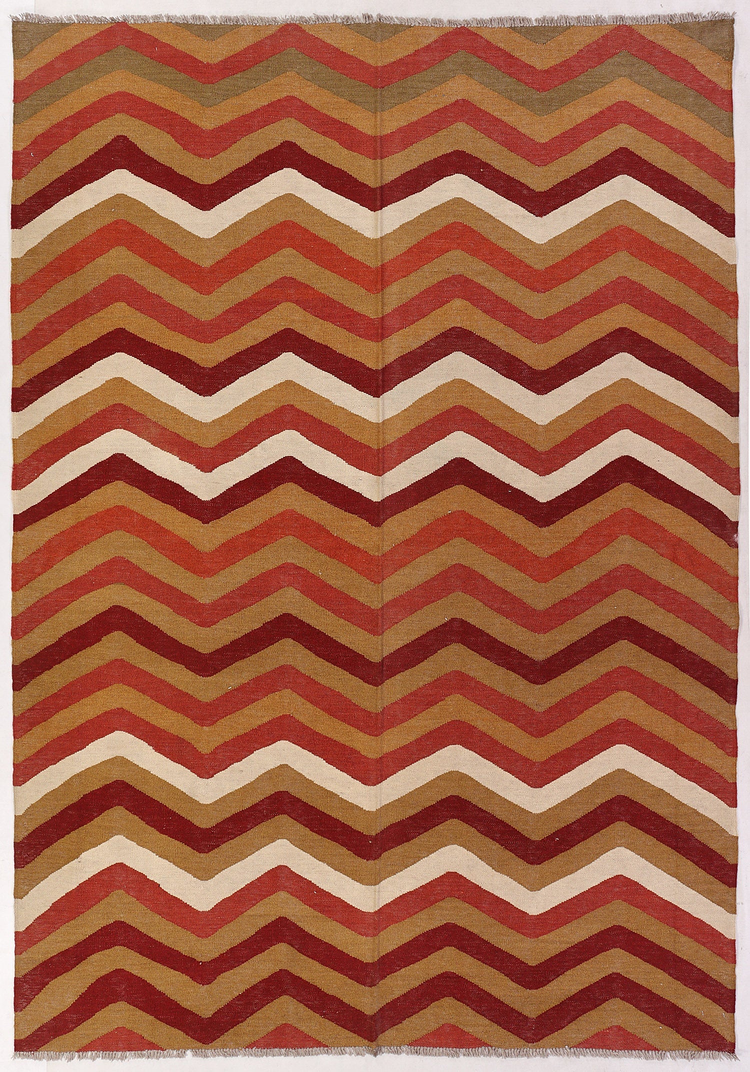 5' 6" X 8' Multy Handmade Veggie Dye Kilim Rug Rectangular