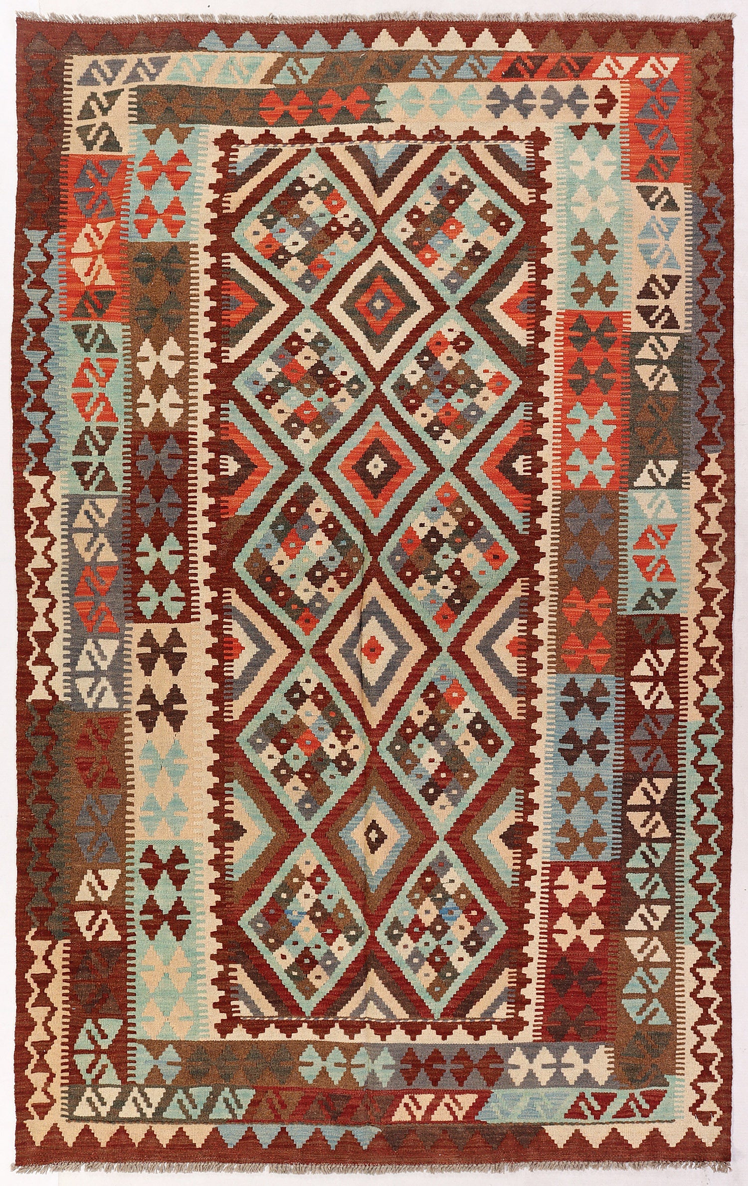 Multy Handmade Veggie Dye Kilim Rug Rectangular