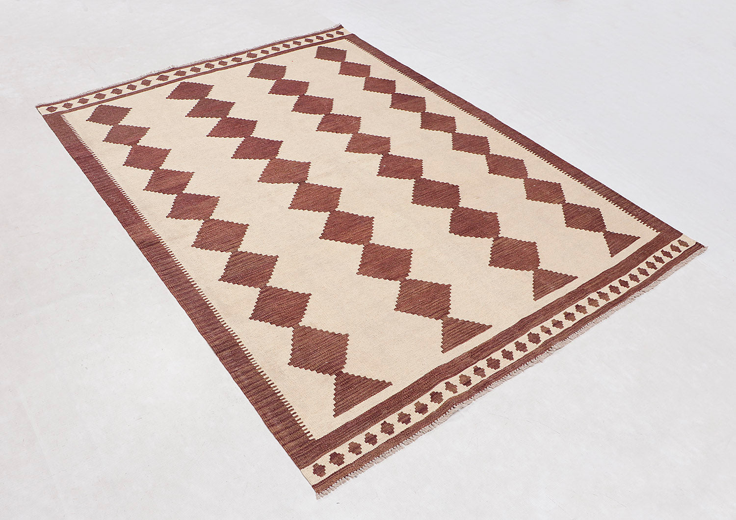 5' 6" X 8' Multy Handmade Veggie Dye Kilim Rug Rectangular