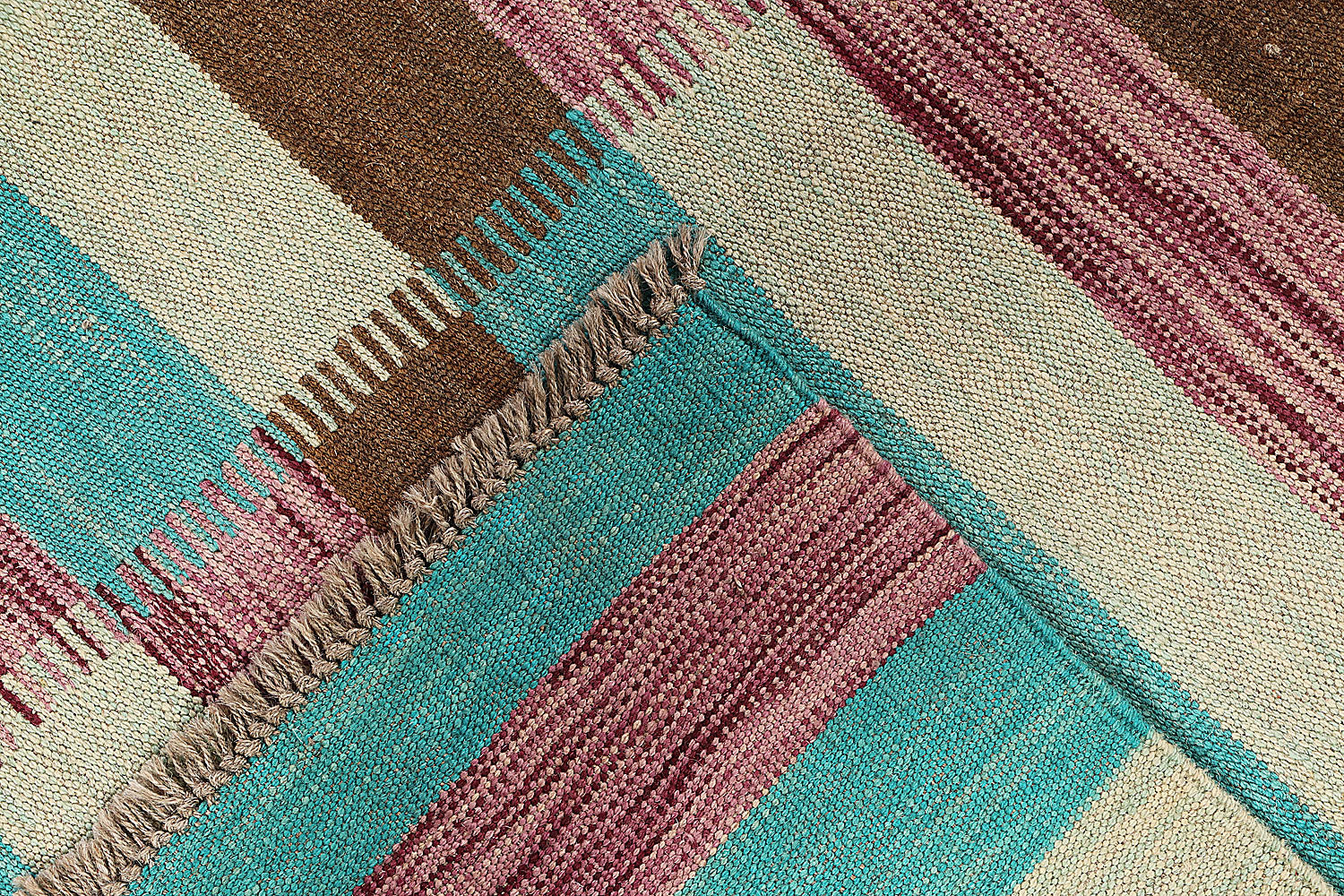 5' 6" X 8' Multy Handmade Veggie Dye Kilim Rug Rectangular