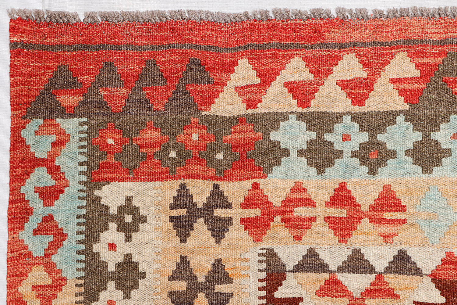 5' 6" X 8' Multy Handmade Veggie Dye Kilim Rug Rectangular