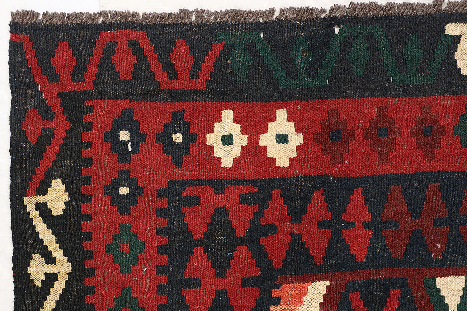 6' 6"X 10' Multy Handmade Veggie Dye Kilim Rug Rectangular