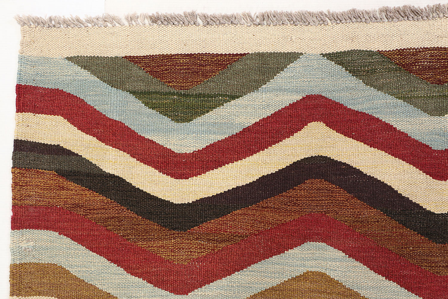 6' 6"X 10' Multy Handmade Veggie Dye Kilim Rug Rectangular