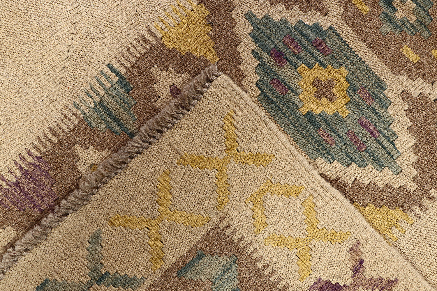 6' 6"X 10' Multy Handmade Veggie Dye Kilim Rug Rectangular