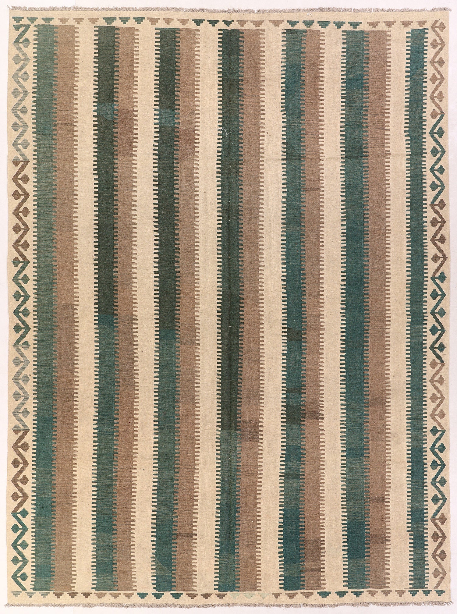 9' x 12' Multy Handmade Veggie Dye Kilim Rug Rectangular