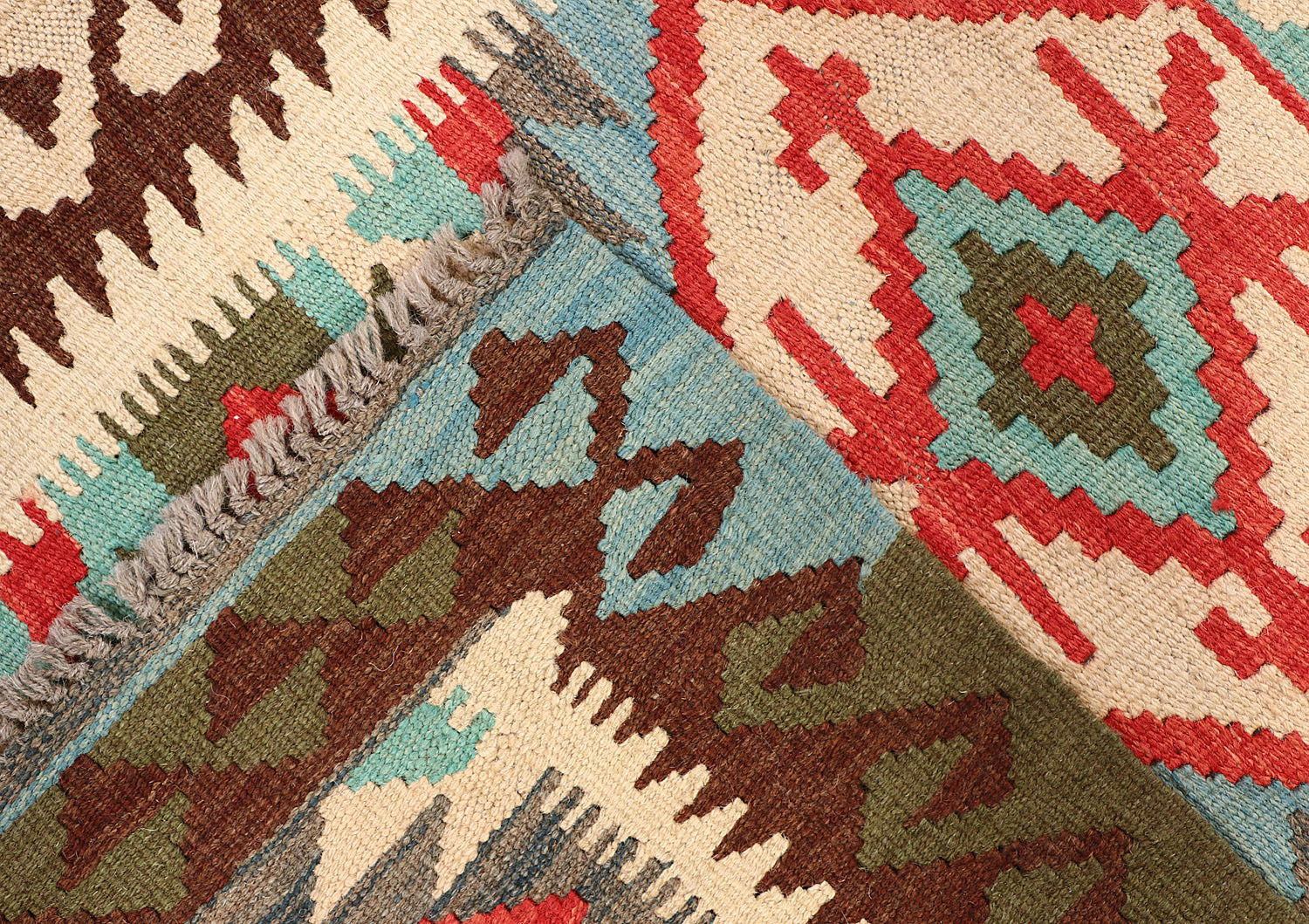 Multy Handmade Veggie Dye Kilim Rug Runner