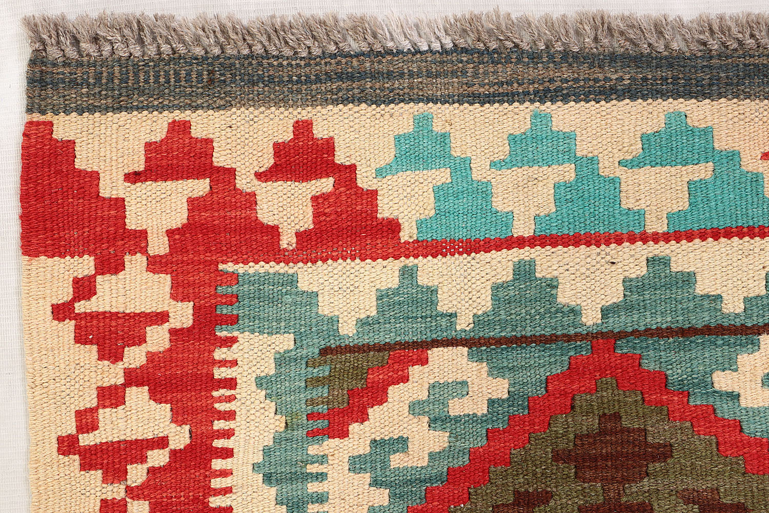 Multy Handmade Veggie Dye Kilim Rug Runner