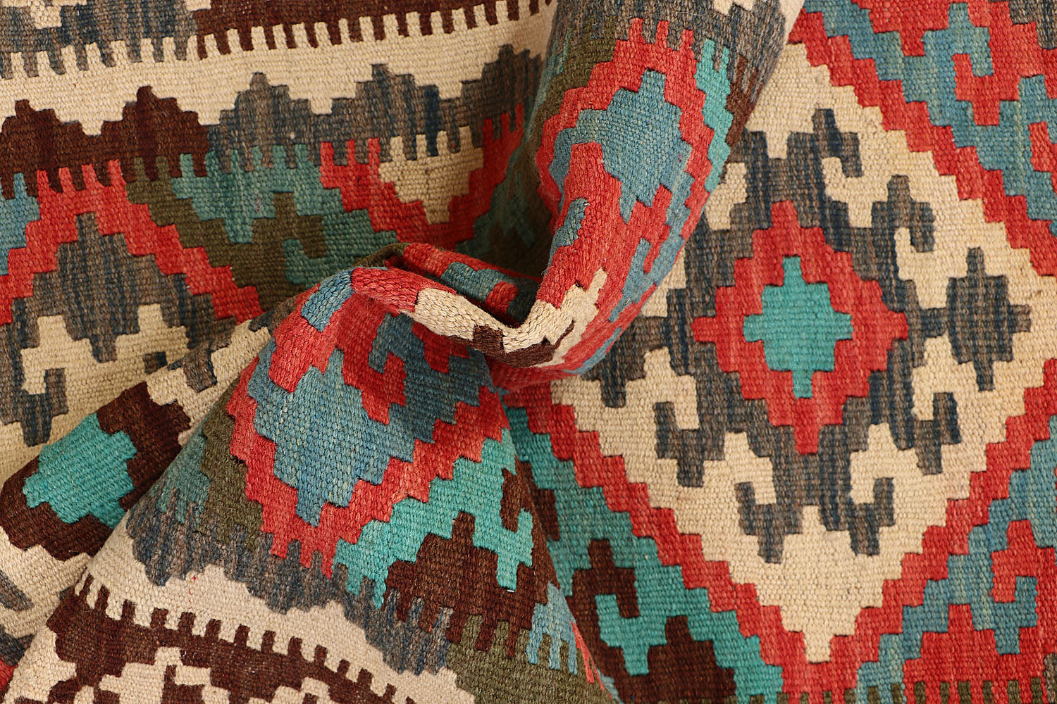Multy Handmade Veggie Dye Kilim Rug Runner