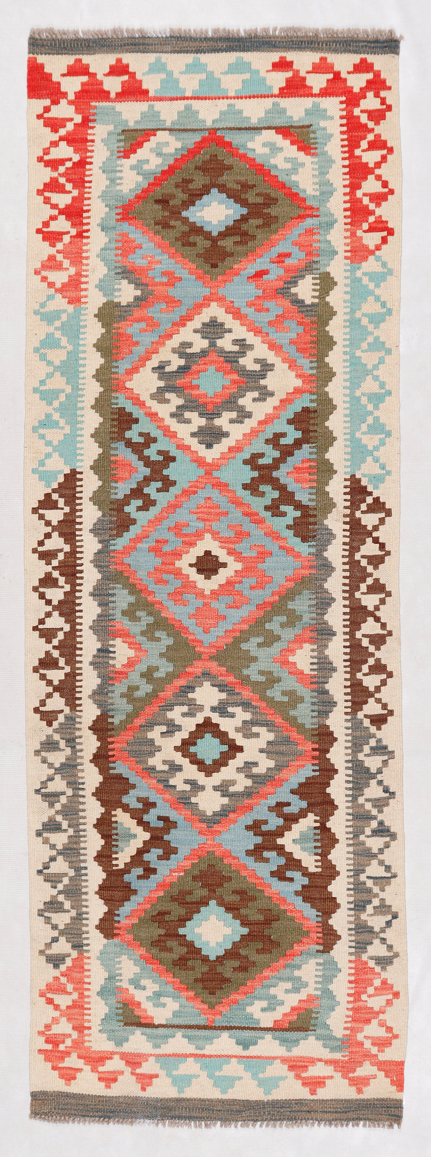 Multy Handmade Veggie Dye Kilim Rug Runner