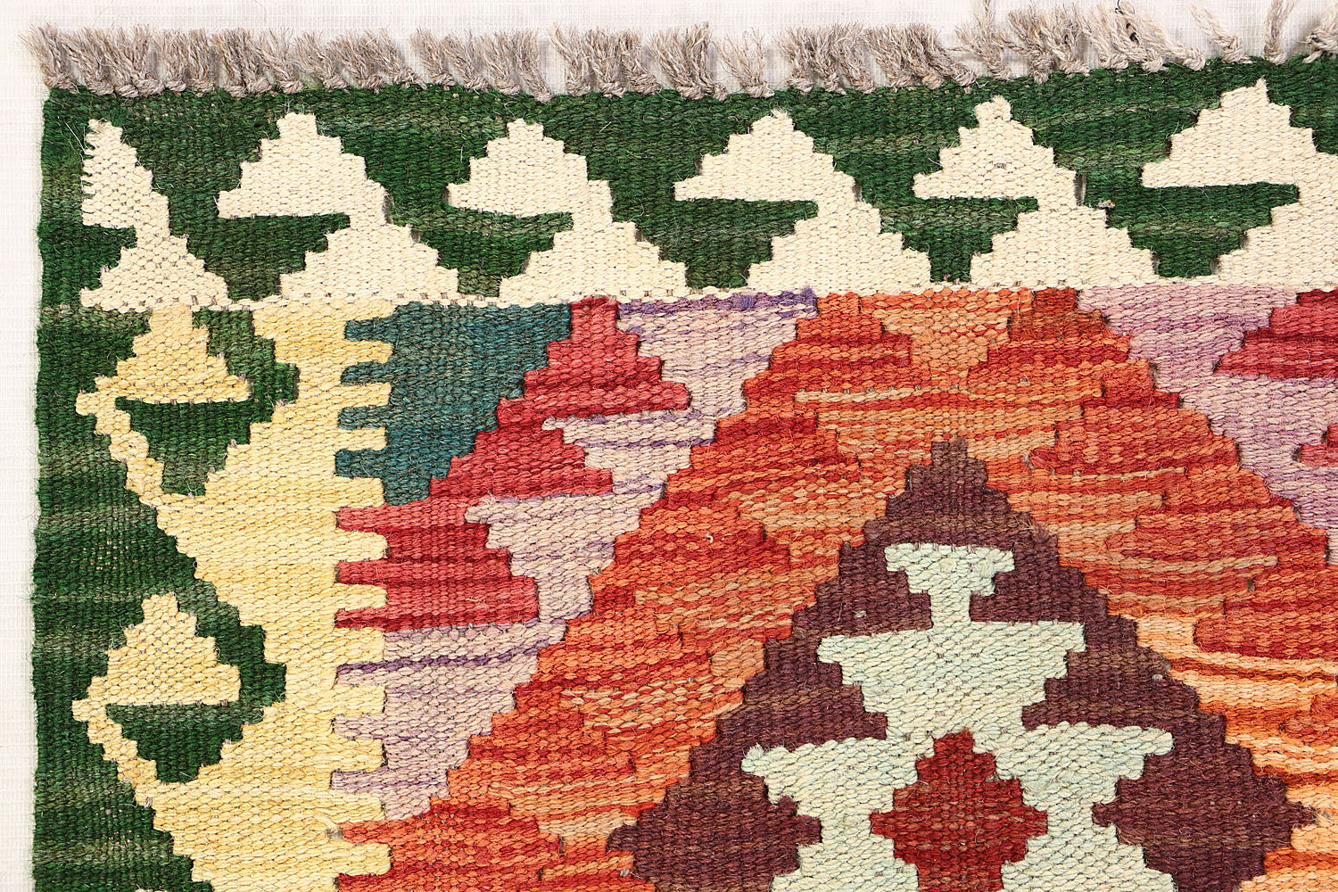 Multy Handmade Veggie Dye Kilim Rug Runner