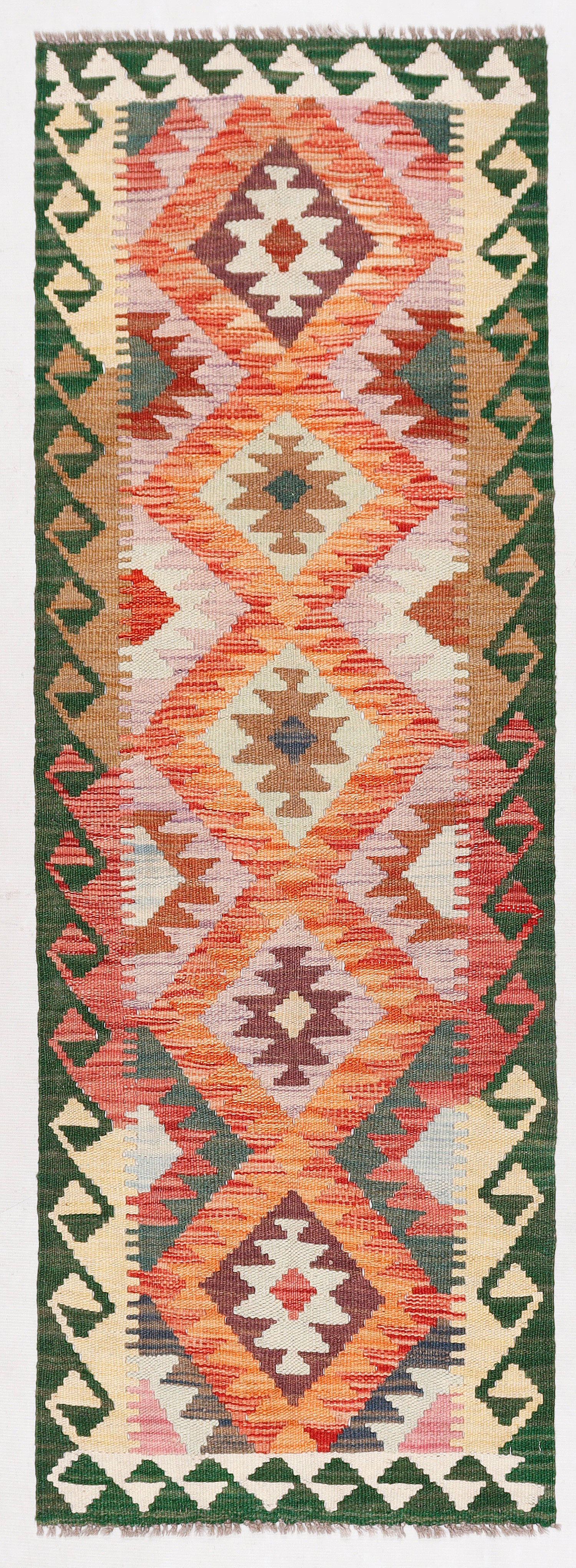 Multy Handmade Veggie Dye Kilim Rug Runner